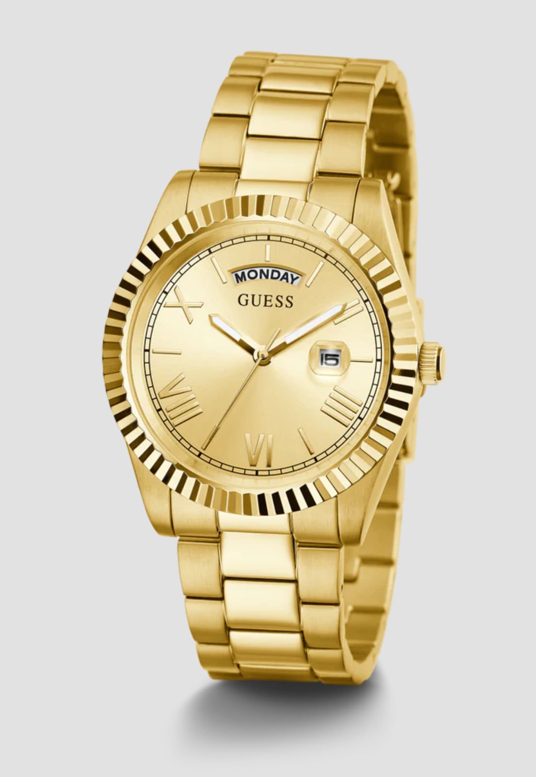 Relógio Analógico Aço Redondo Dourado Dourado 3