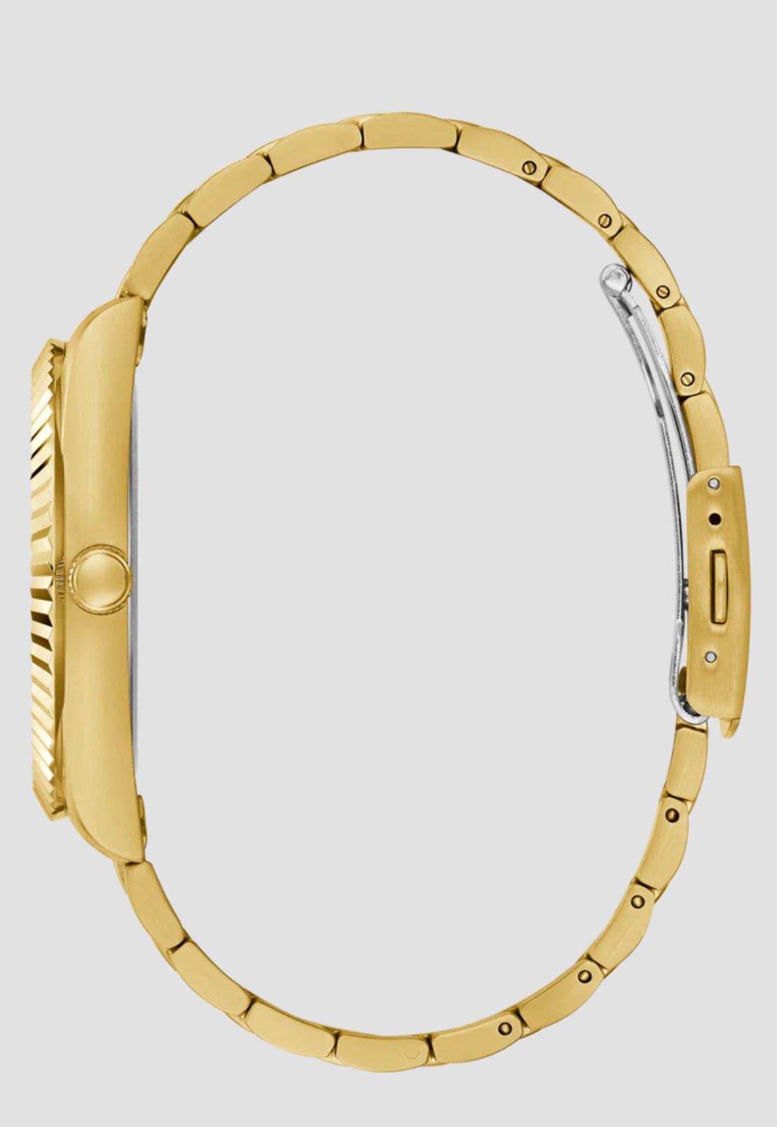 Relógio Analógico Aço Redondo Dourado Dourado 5
