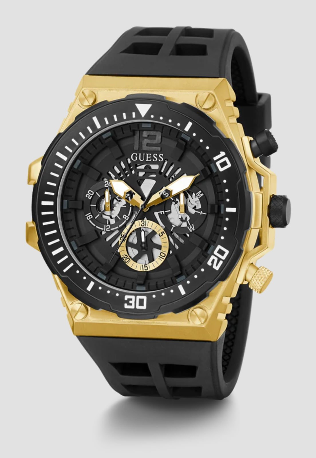 Relógio Sport Cronógrafo Multifuncional Dourado Dourado/Preto 2