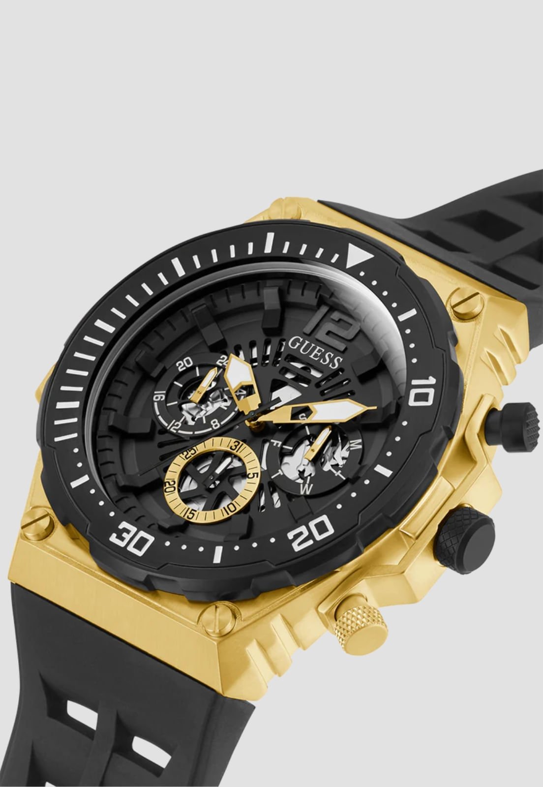 Relógio Sport Cronógrafo Multifuncional Dourado Dourado/Preto 3