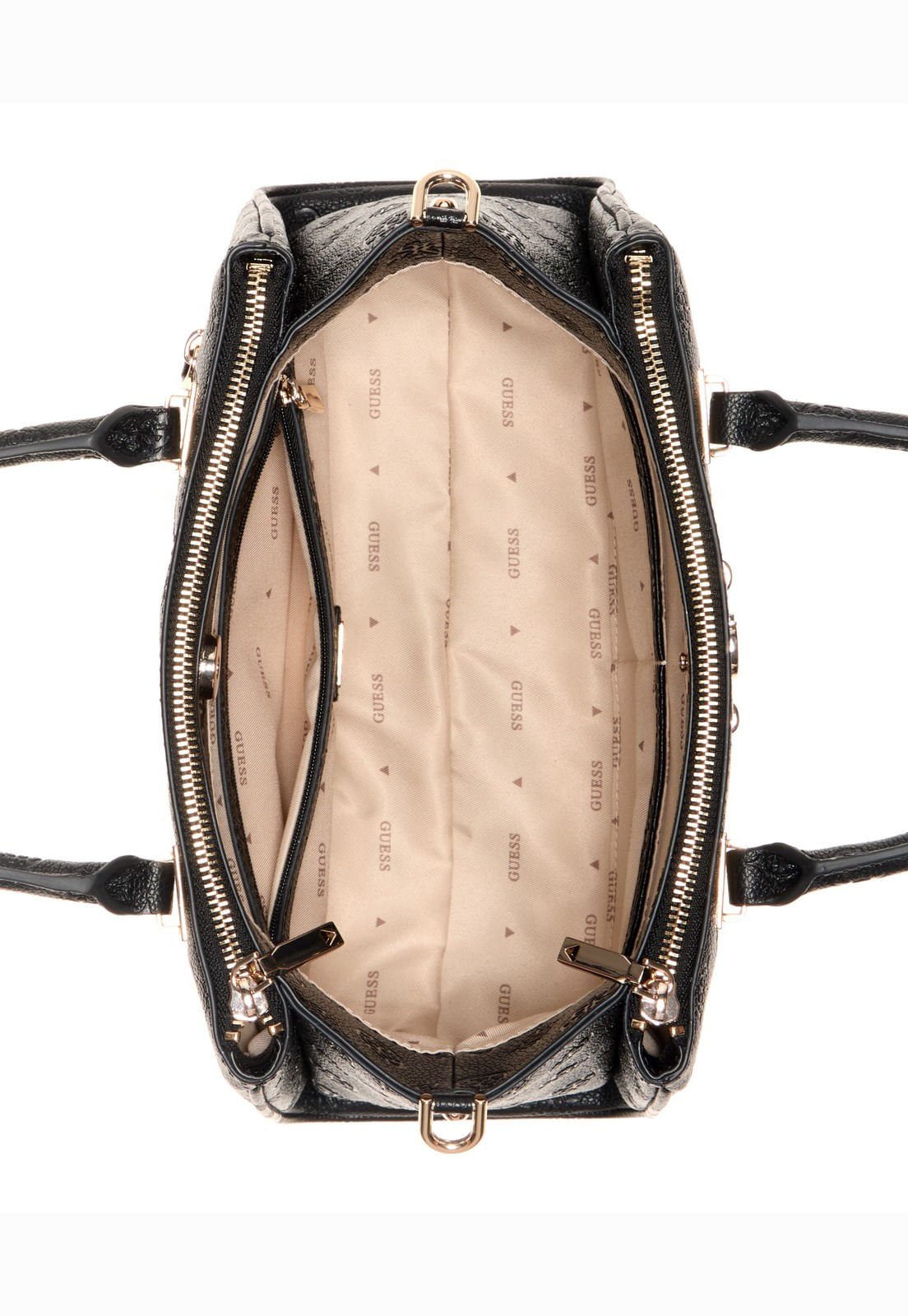 Bolsa Anise Triple Comp Satchel Preto Preto 3