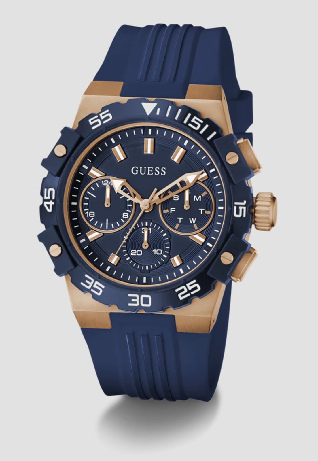 Relógio Sport Multifunção Silicone Azul Azul 3