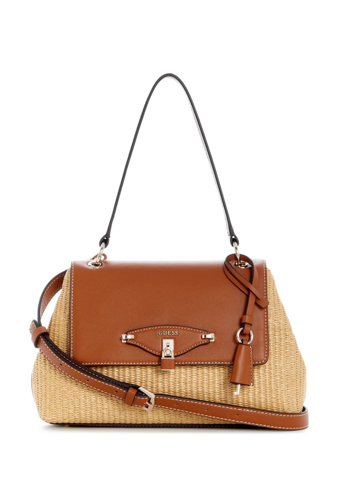 Bolsa Maggie Straw Shoulder Caramelo