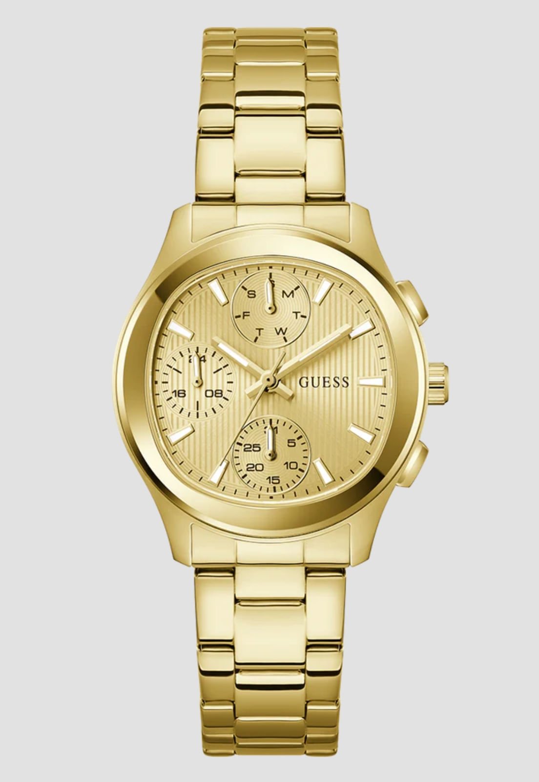 Relógio Multifunção Aço Dourado
