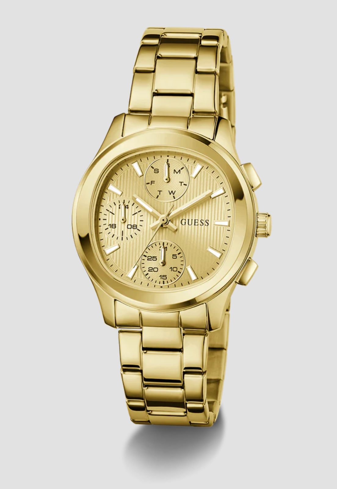 Relógio Multifunção Aço Dourado Dourado 3