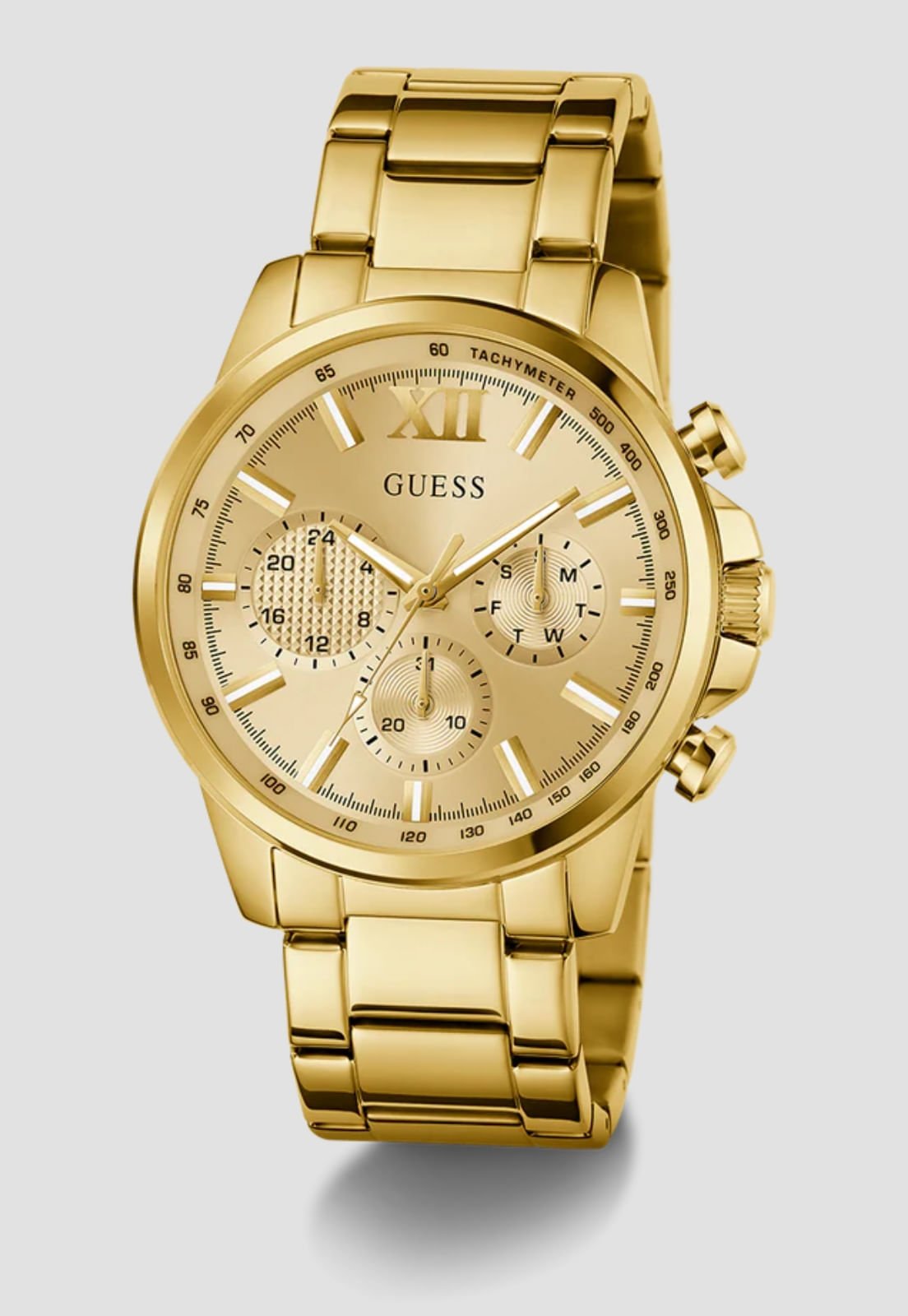 Relógio Cronógrafo Multifuncional Aço Dourado Dourado 3