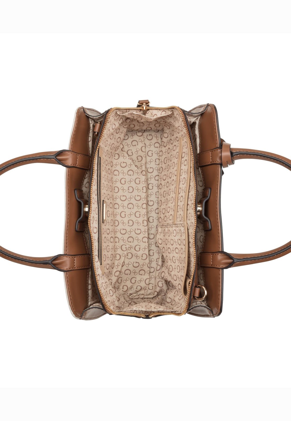 Bolsa Cadence Satchel Bege Bege/Marrom 4