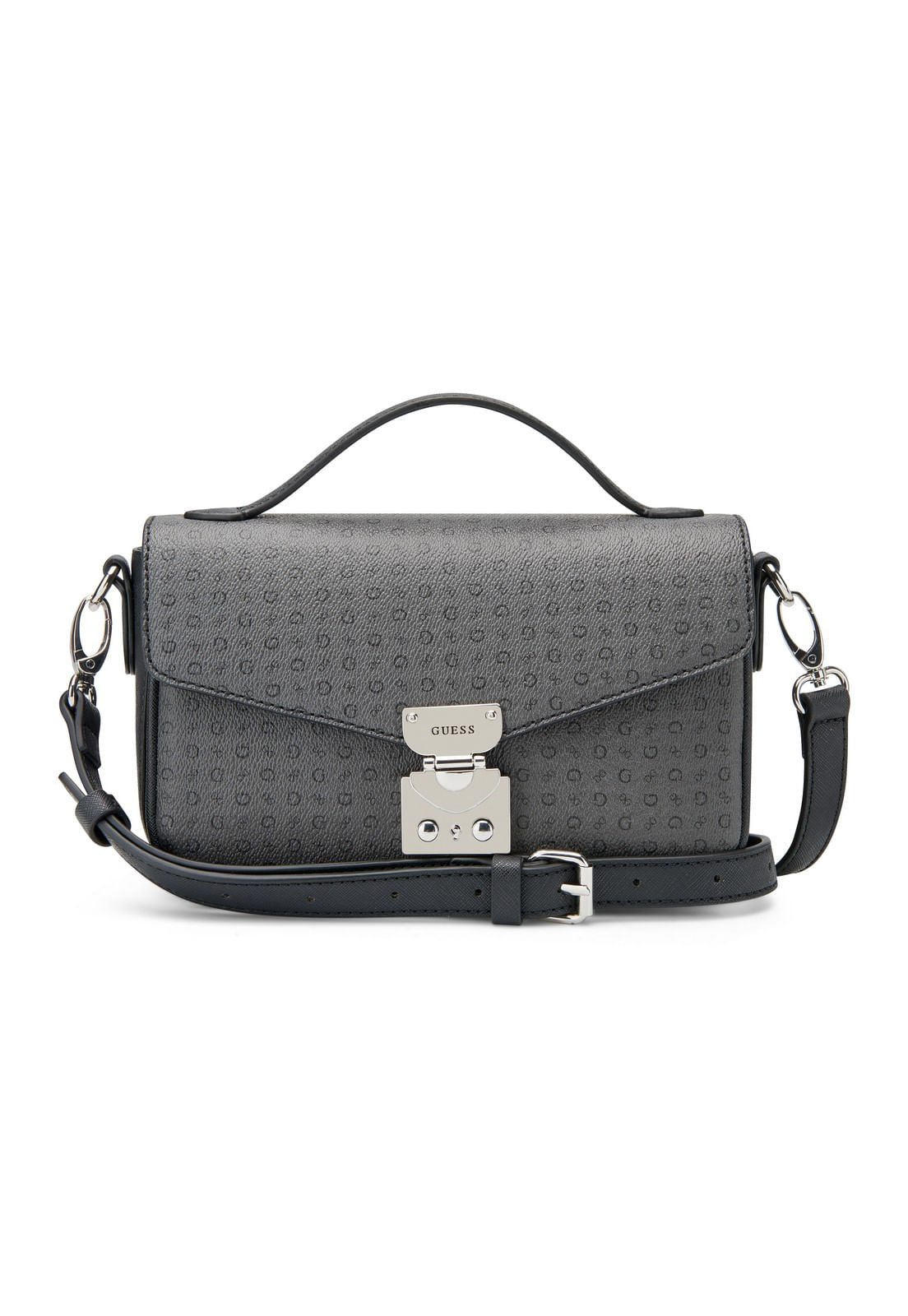 Bolsa Guess Elaina Crossbody Cinza Escuro