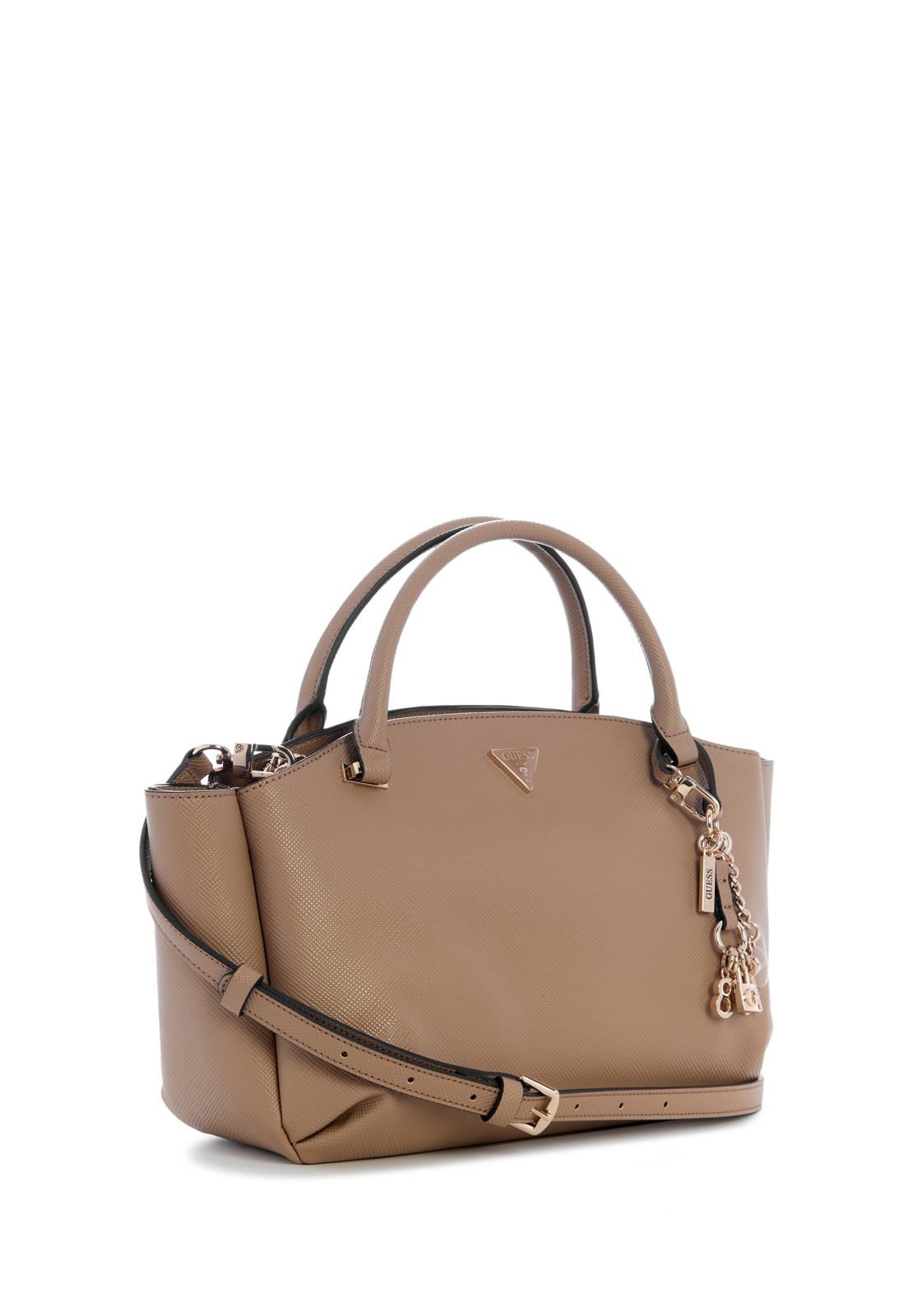 Bolsa Gilda Satchel 3 Compartimentos Bege Bege 2