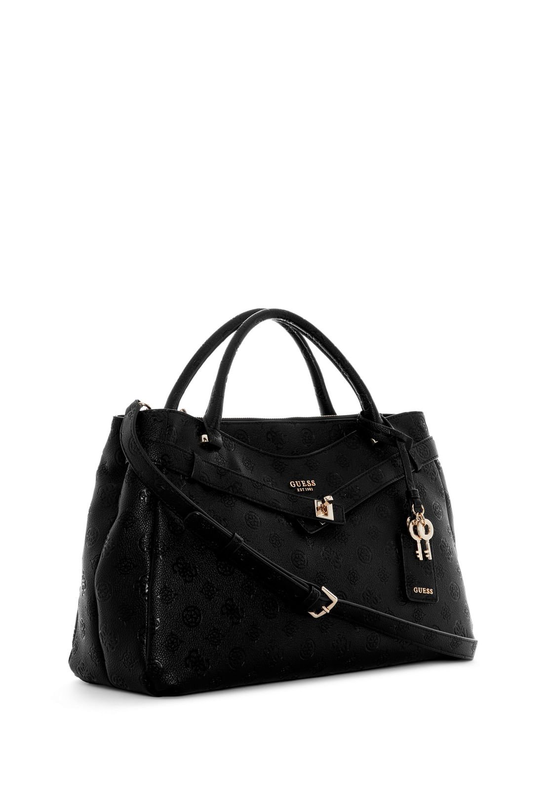 Bolsa Ella Logo Satchel Grande Girlfriend  Preto Preto 2