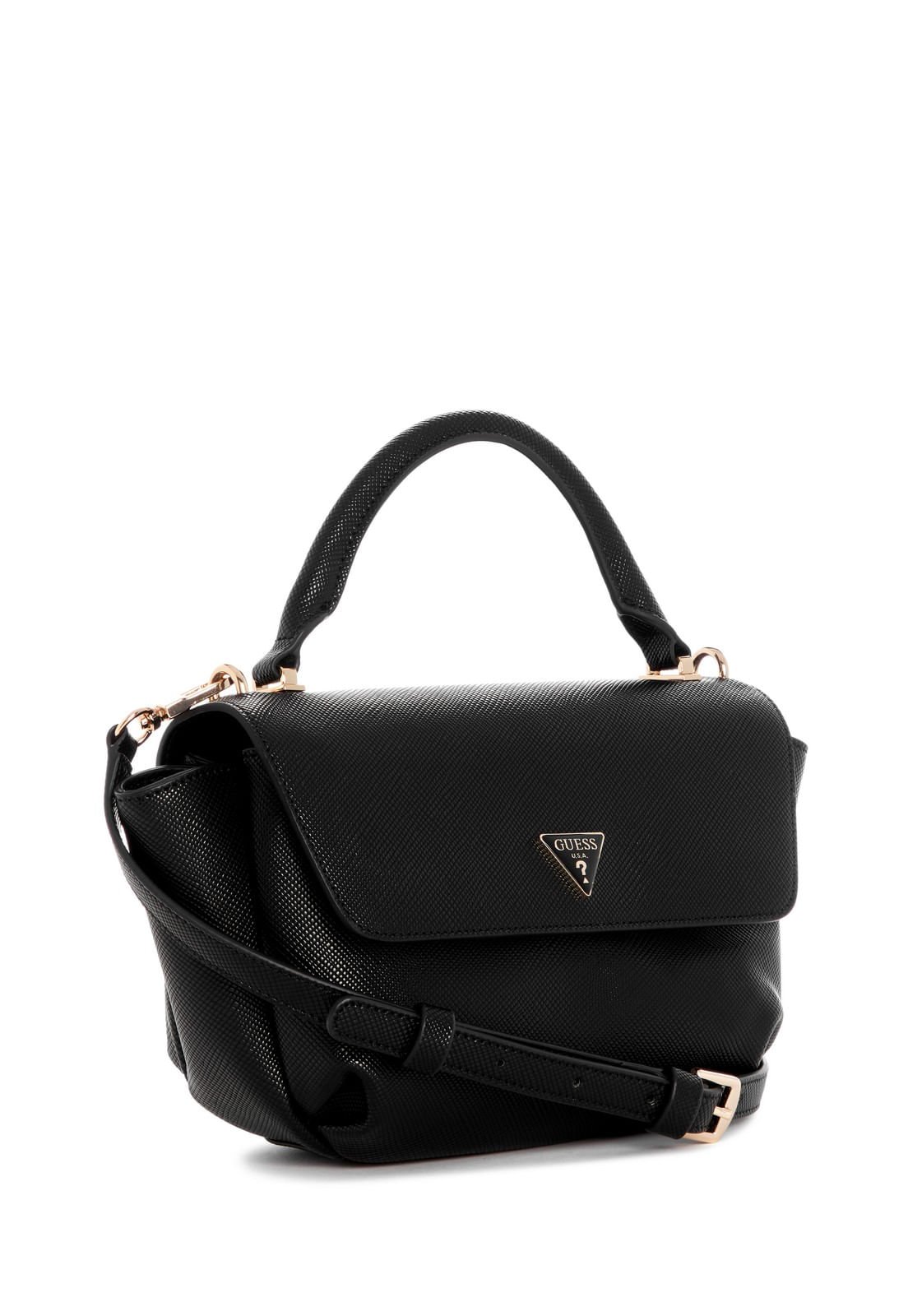 Bolsa Gilda Top Handle Flap Preto Preto 2