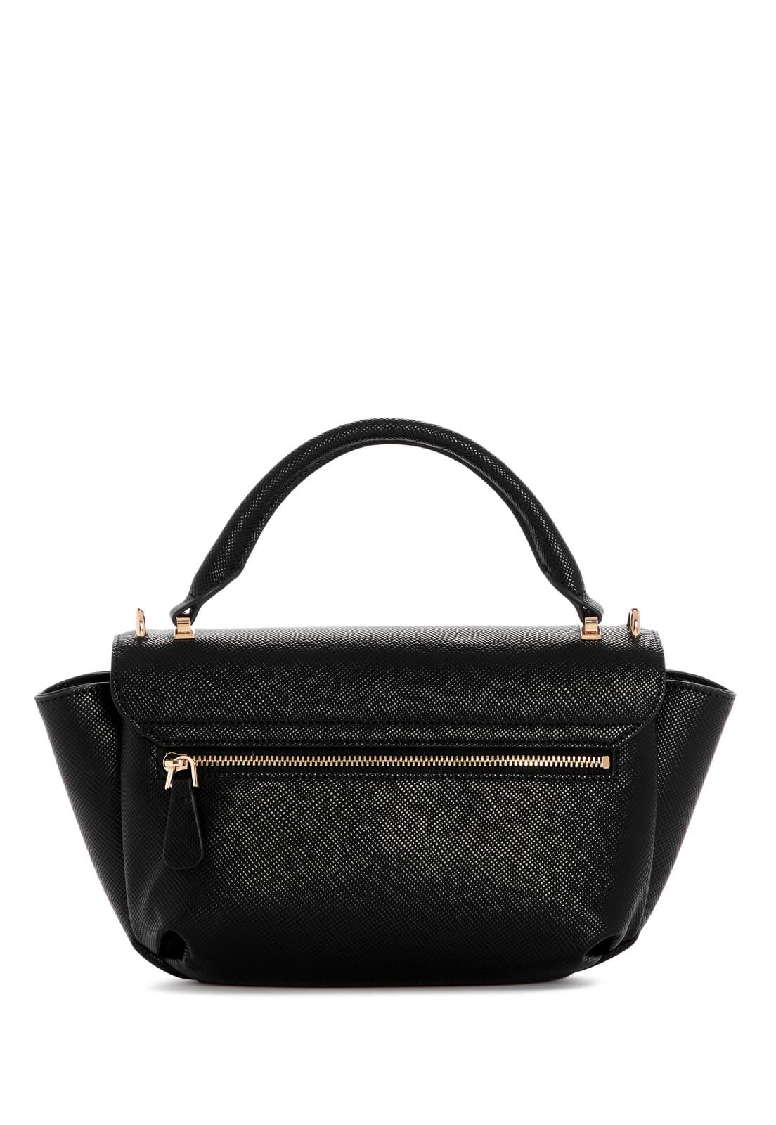 Bolsa Gilda Top Handle Flap Preto Preto 3