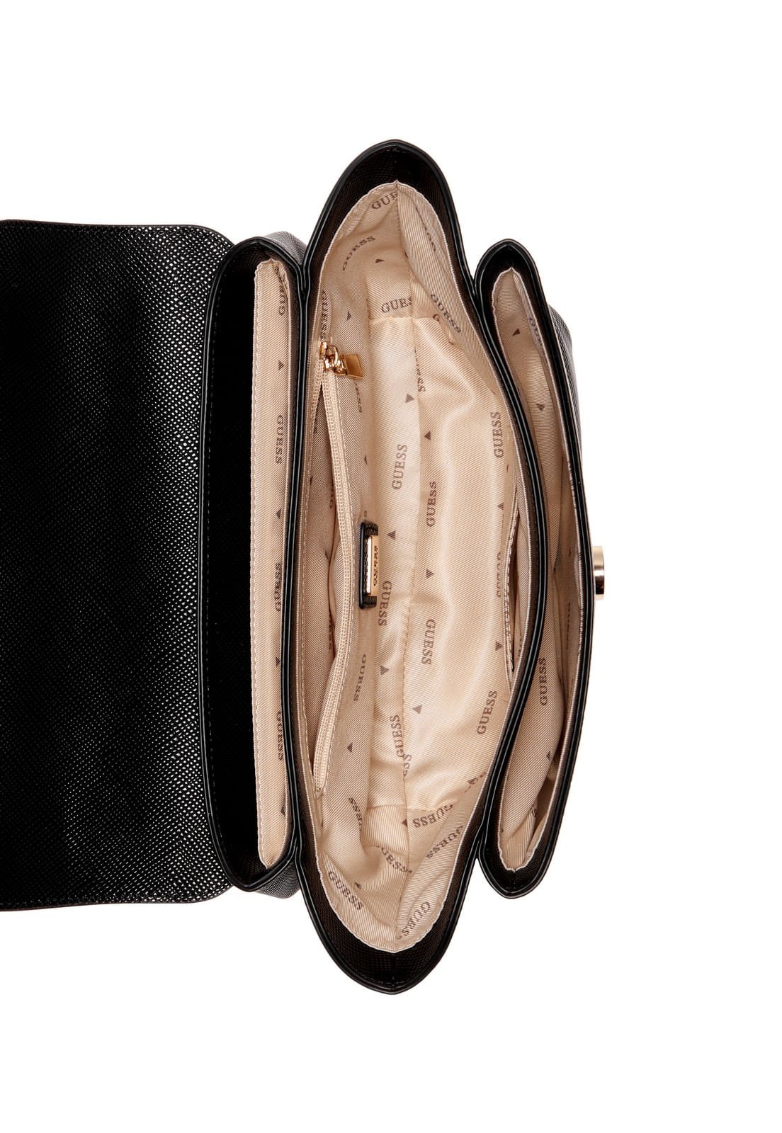Bolsa Gilda Top Handle Flap Preto Preto 4