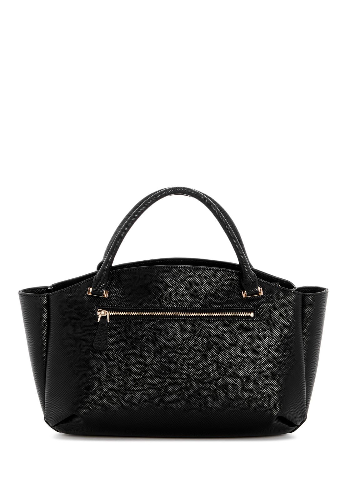 Bolsa Gilda Satchel 3 Compartimentos Preto Preto 3