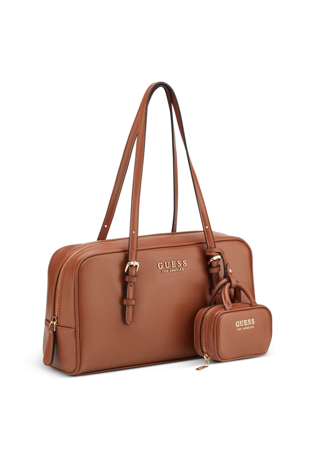 Bolsa Justina Shoulder Satchel Marrom Marrom 2