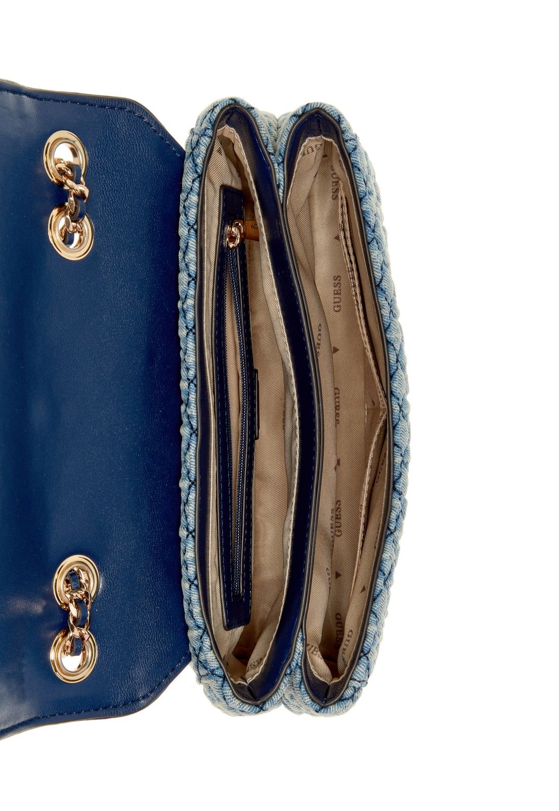 Bolsa Giully II 2 Compartimentos Transversal Flap Azul Azul 4