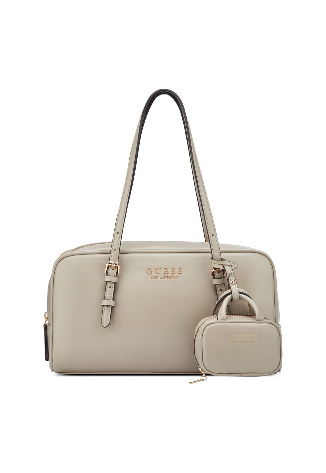 Bolsa Justina Shoulder Satchel Cinza