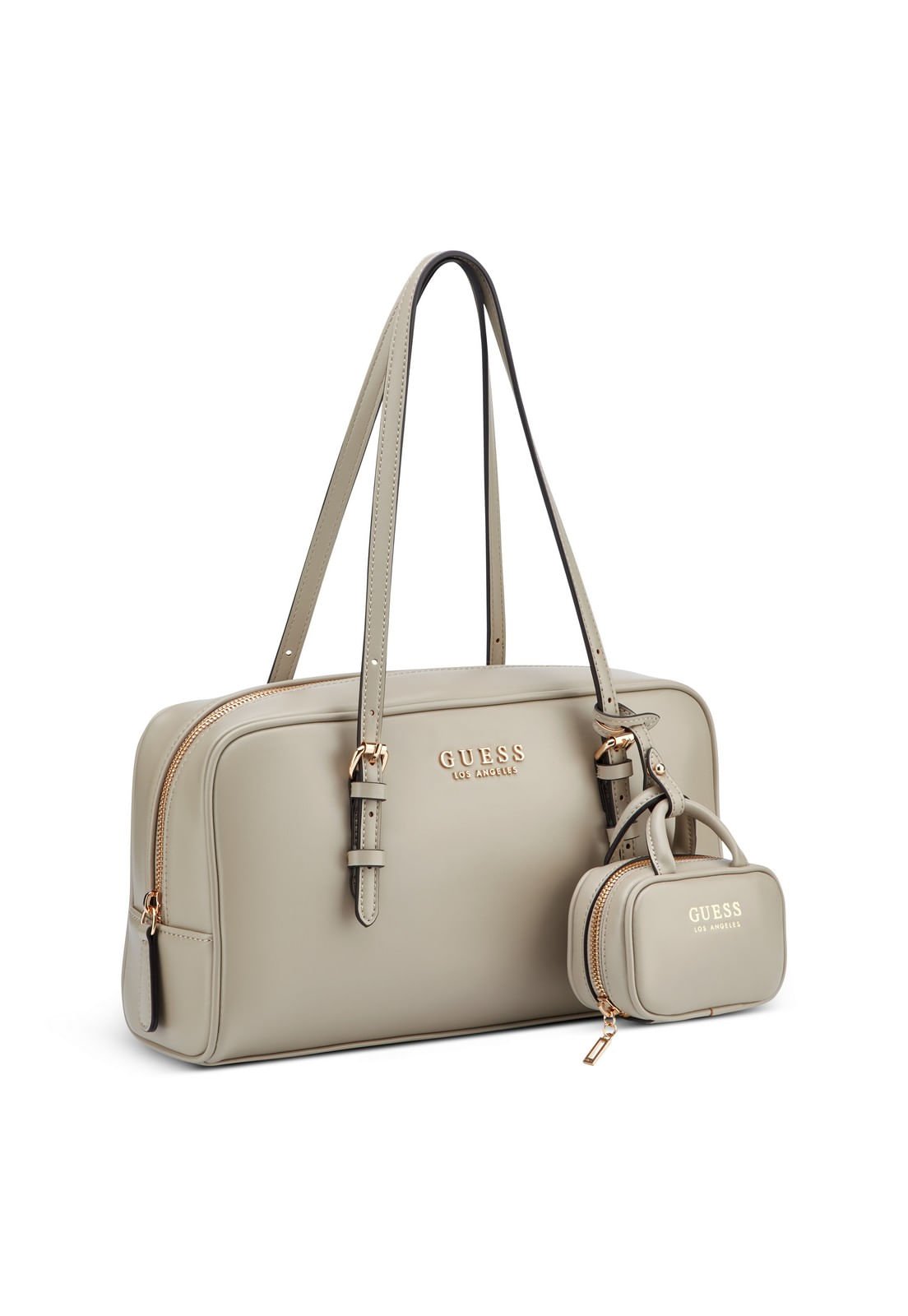 Bolsa Justina Shoulder Satchel Cinza Cinza 2