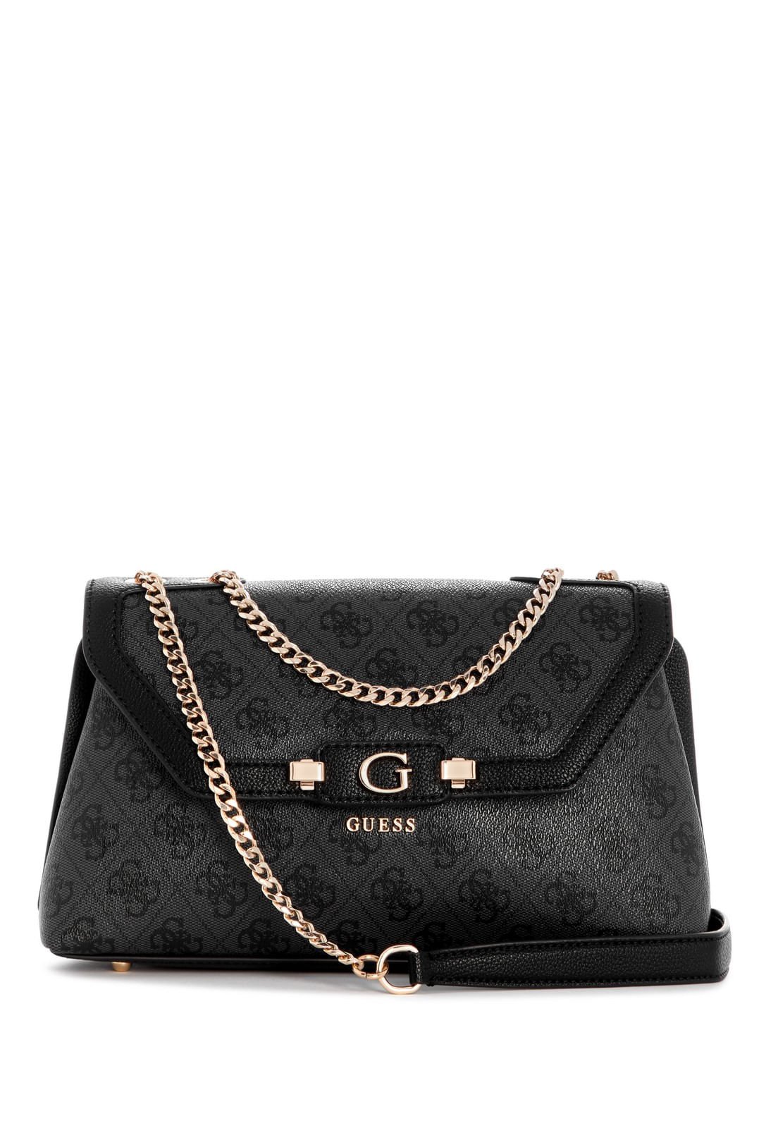 Bolsa Lindsey Transversal Flap Preto Preto 1