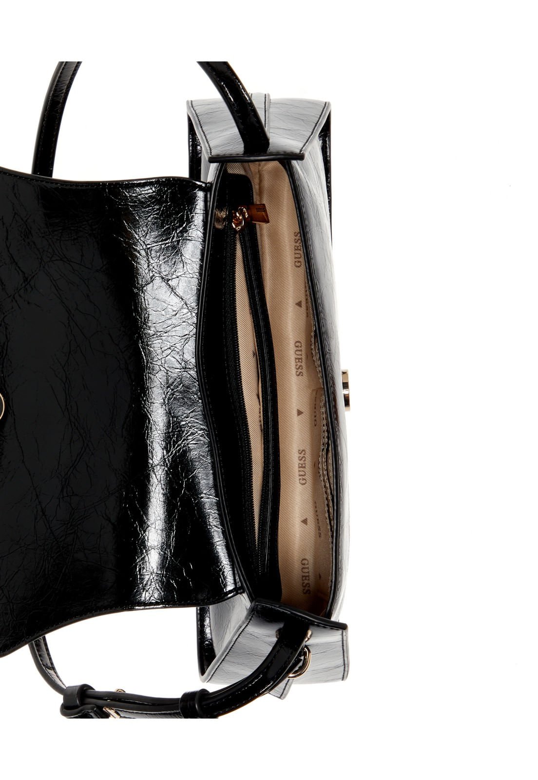 Bolsa Xena Shoulder Flap Preto Preto 4