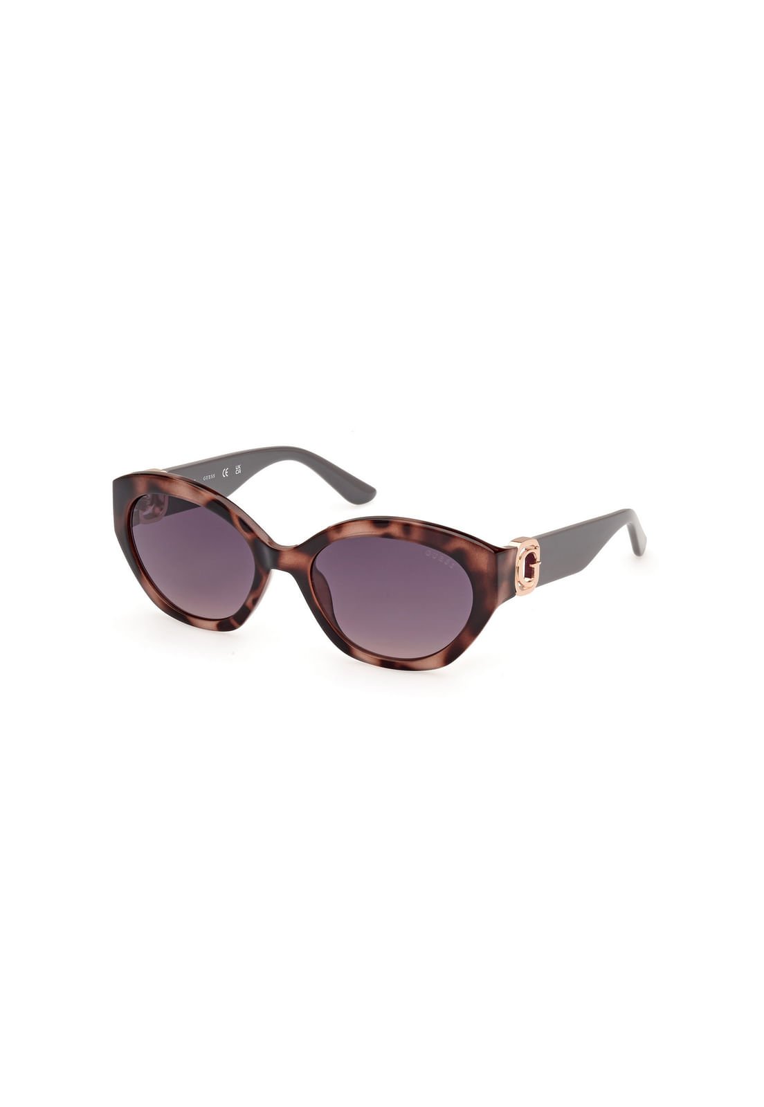 Óculos de Sol Oval Fumê Tartaruga Marrom Marrom 2