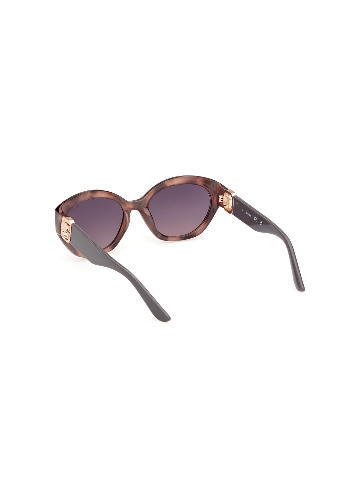 Óculos de Sol Oval Fumê Tartaruga Marrom Marrom 4