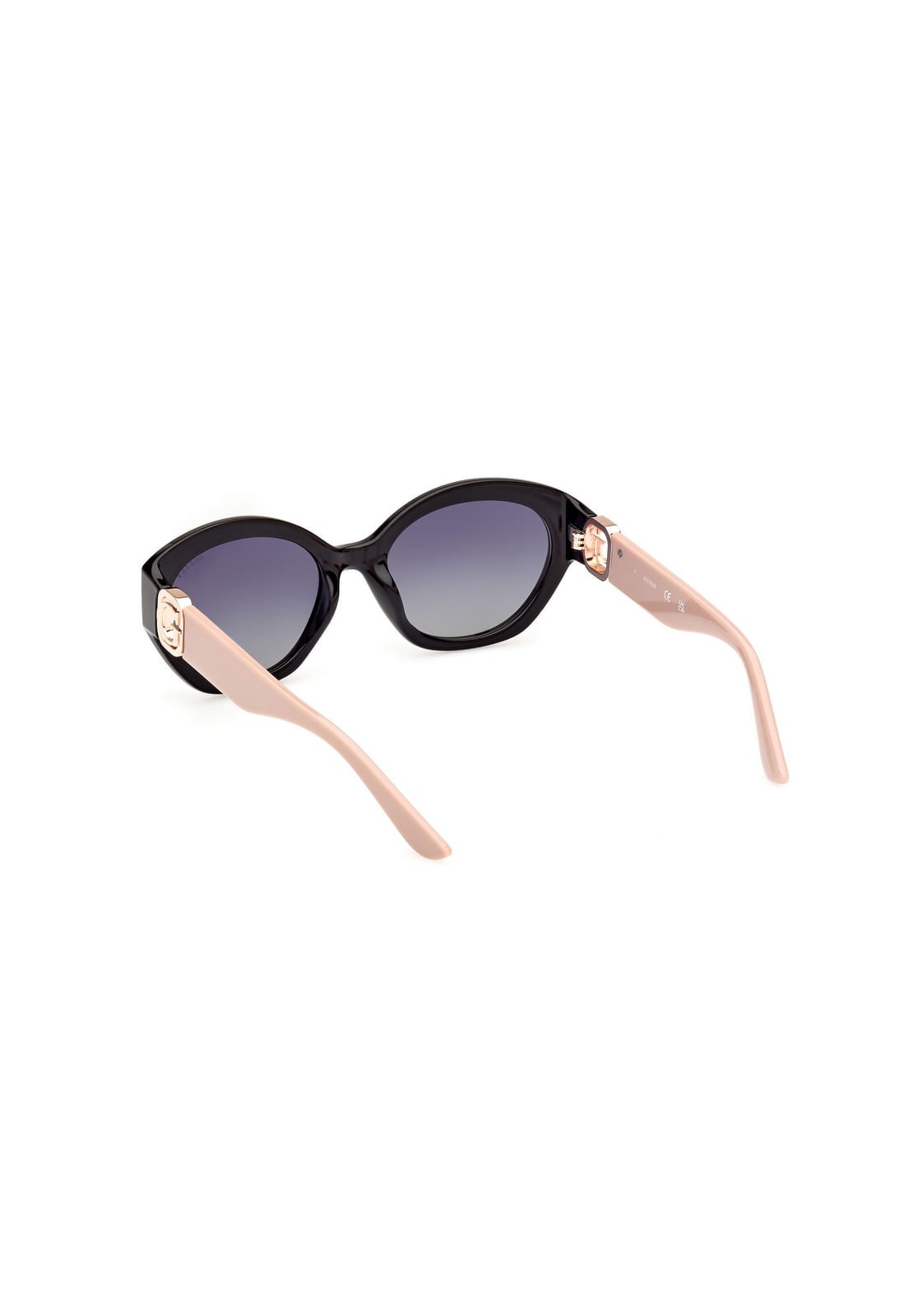 Óculos de Sol Oval Fumê Preto e Rosa Claro Rosa 4