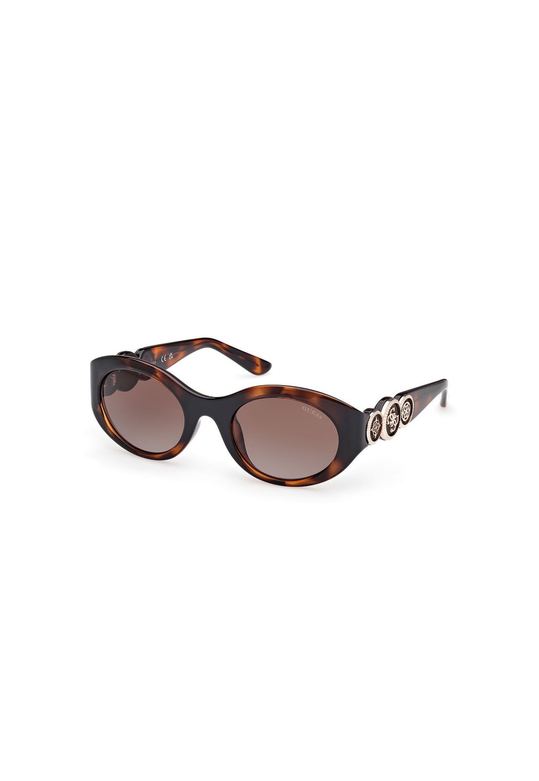 Óculos de Sol Oval Monograma Acetato Marrom Tartaruga Tartaruga 2