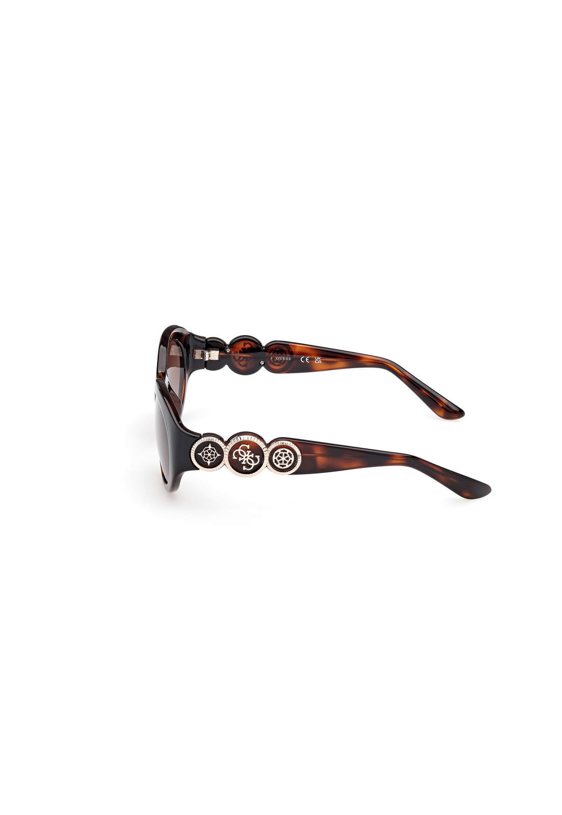 Óculos de Sol Oval Monograma Acetato Marrom Tartaruga Tartaruga 3