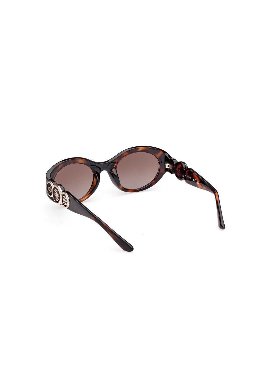Óculos de Sol Oval Monograma Acetato Marrom Tartaruga Tartaruga 4