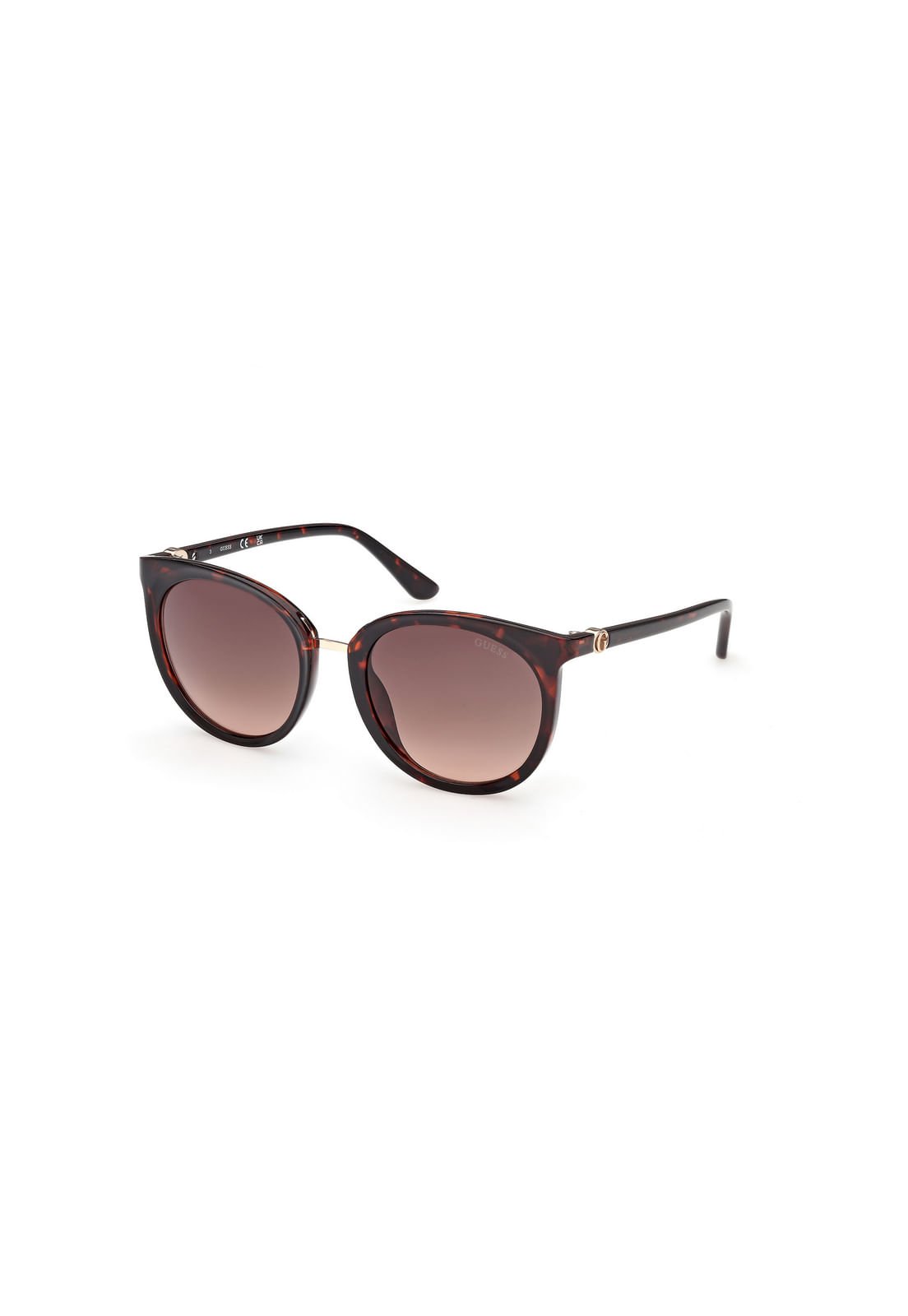 Óculos de Sol Redondo Acetato Tartaruga Marrom Marrom 2