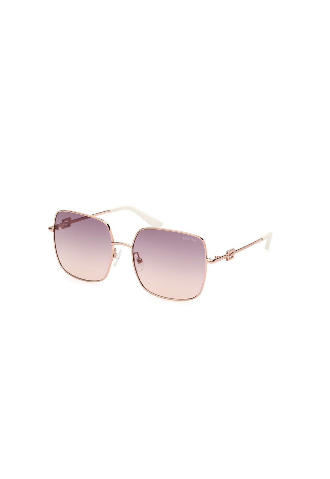 Óculos de Sol Quadrado Metal Dourado Dourado 2