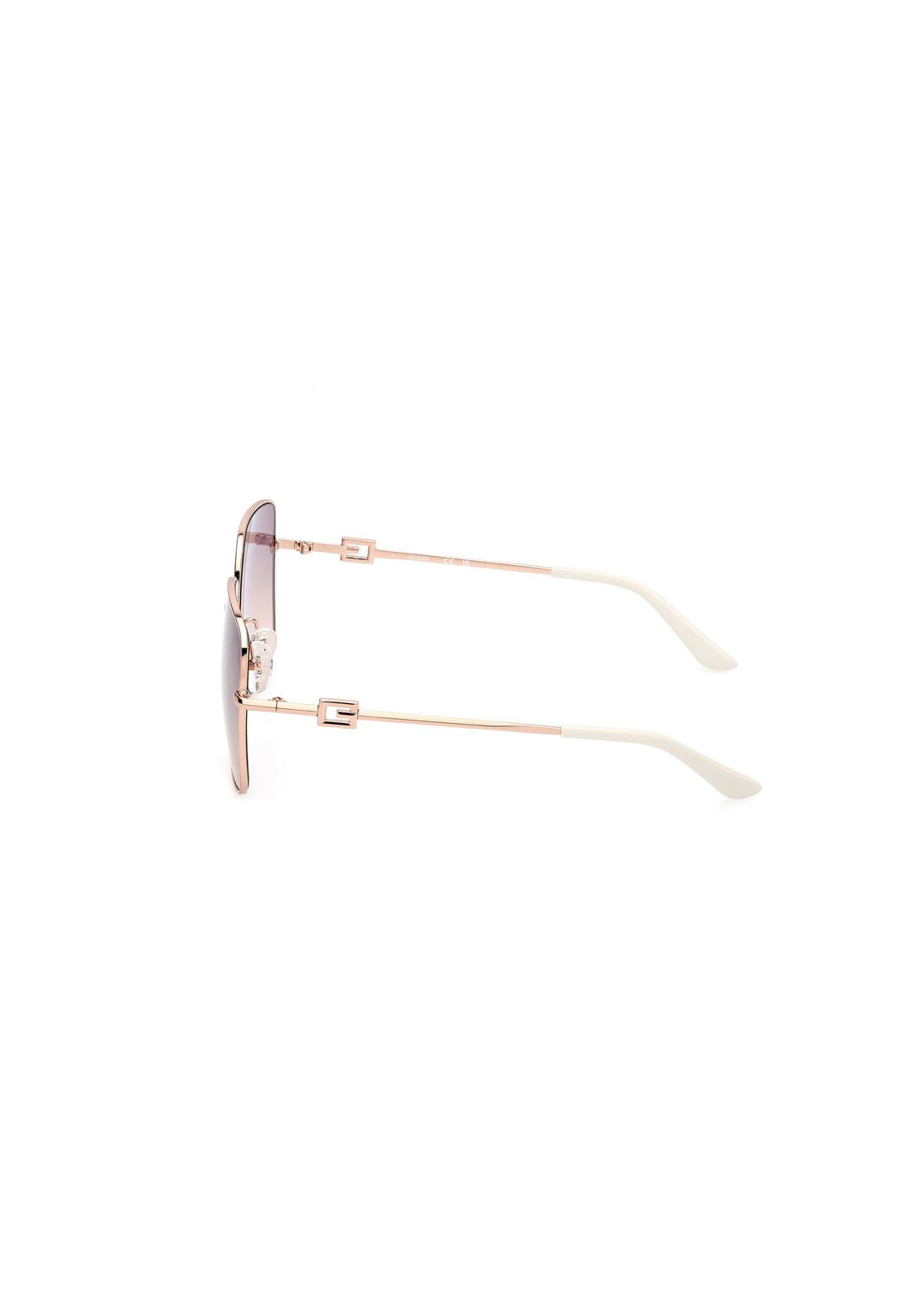 Óculos de Sol Quadrado Metal Dourado Dourado 3