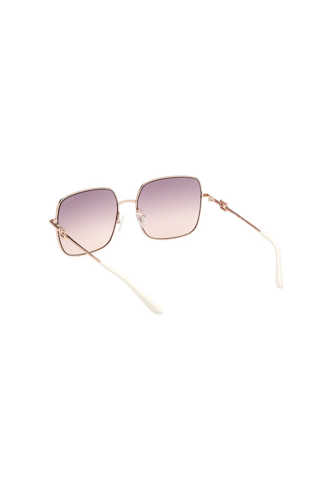 Óculos de Sol Quadrado Metal Dourado Dourado 4
