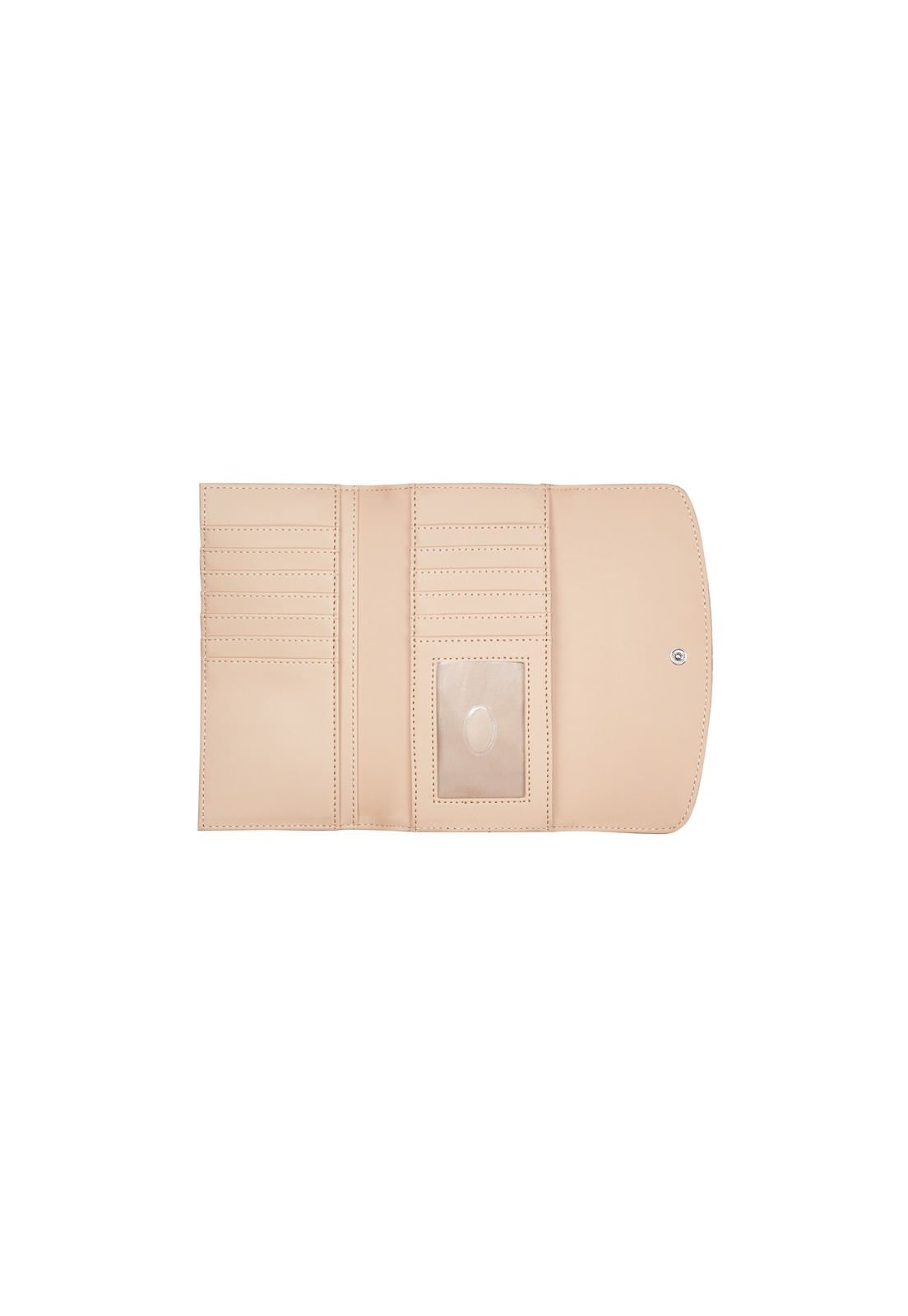 Carteira Remy Slim Clutch Caramelo Bege 4