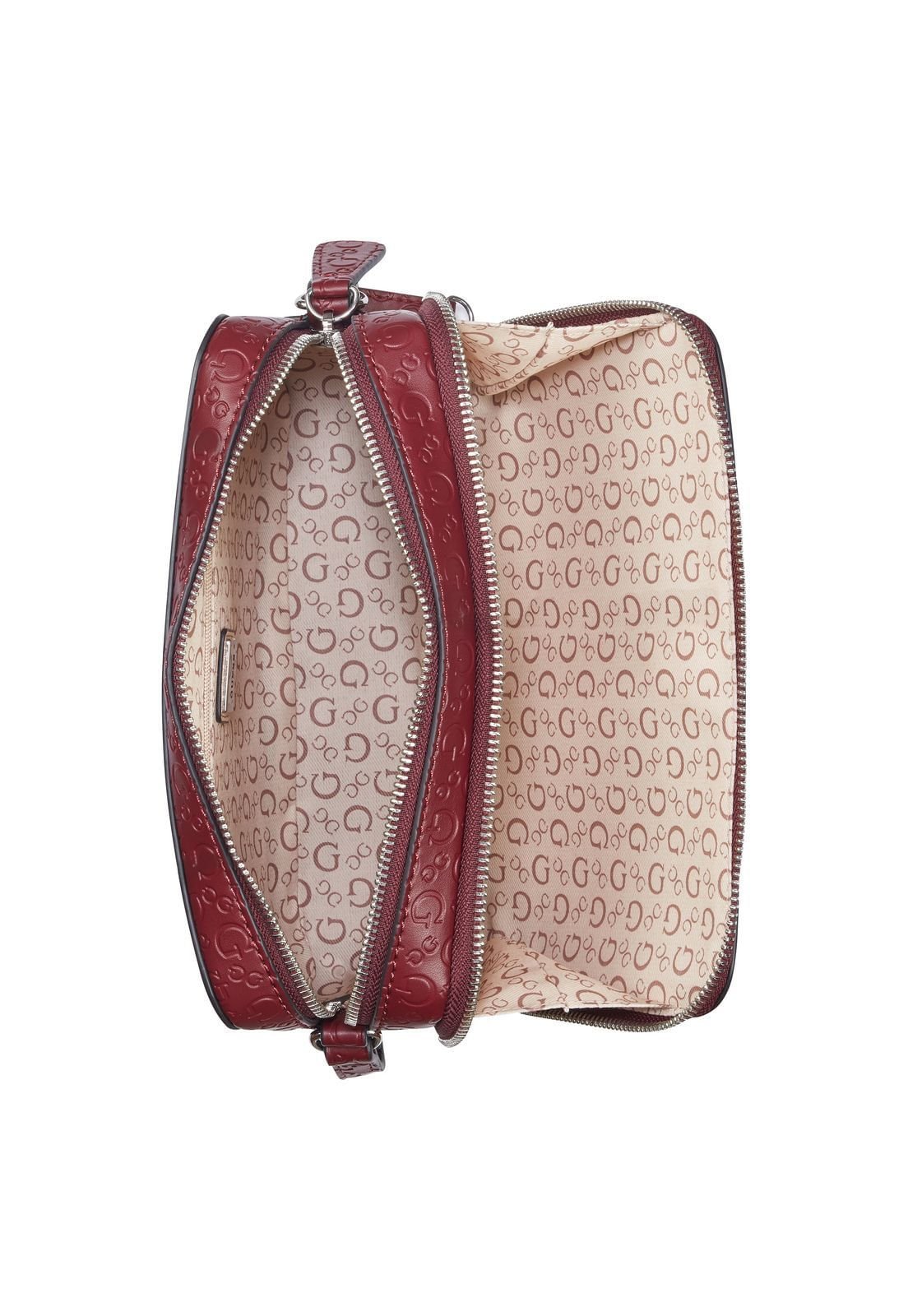 Bolsa Mini Lisa Double Zip Vinho Vermelho 3