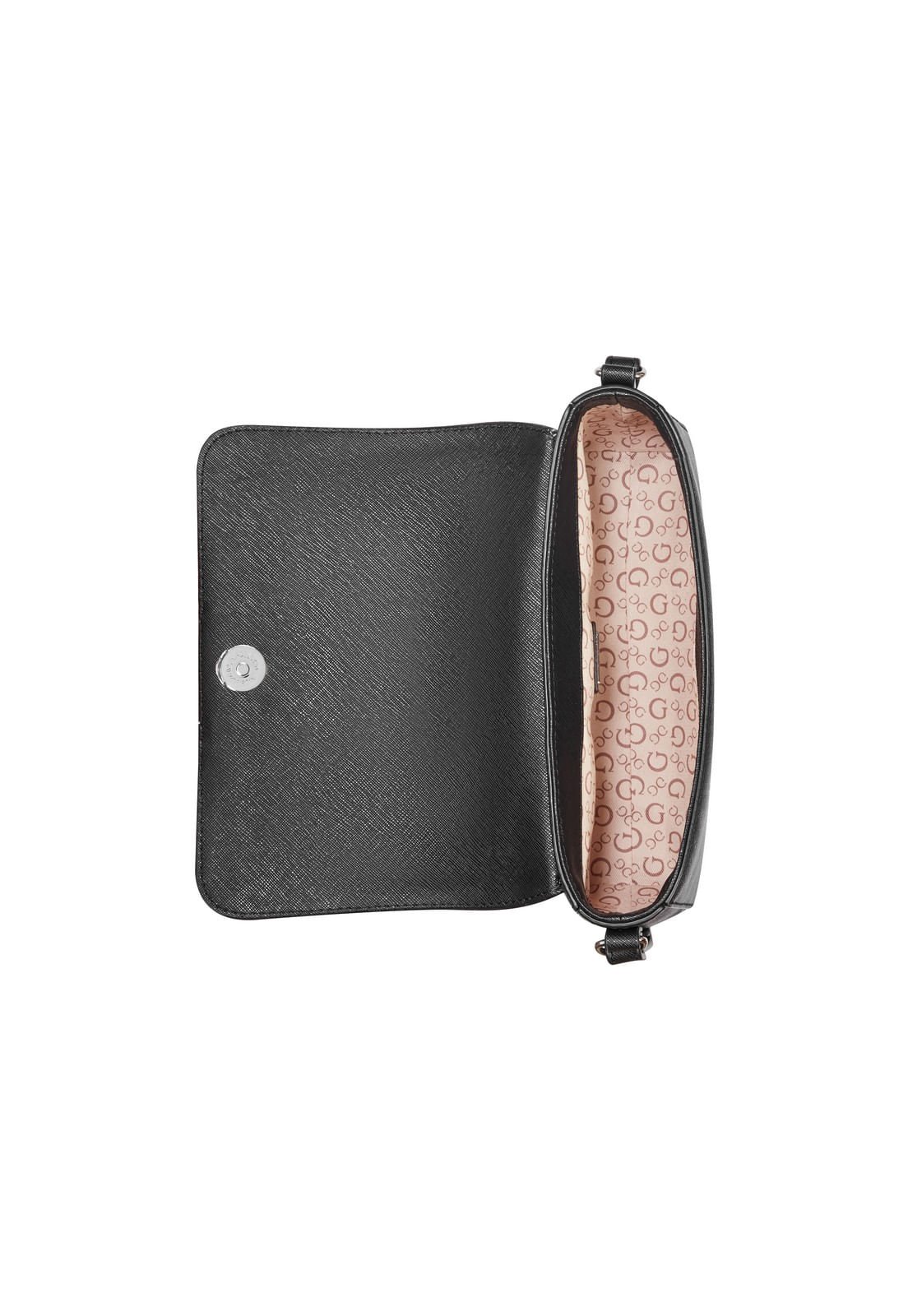 Bolsa Fiona Flap Transversal Preto Preto 4
