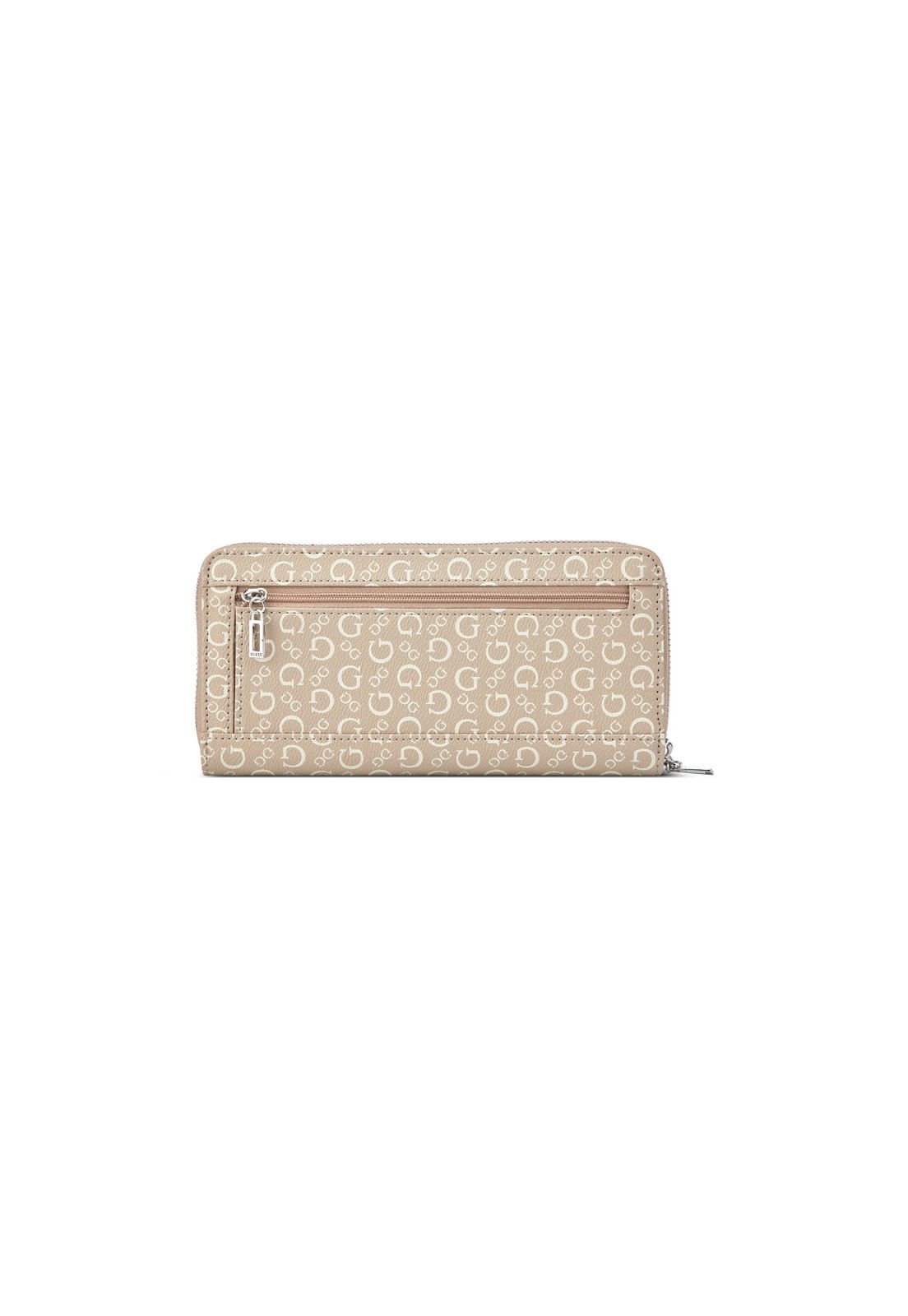 Carteira Remy Large Zip Around Caramelo Bege 3