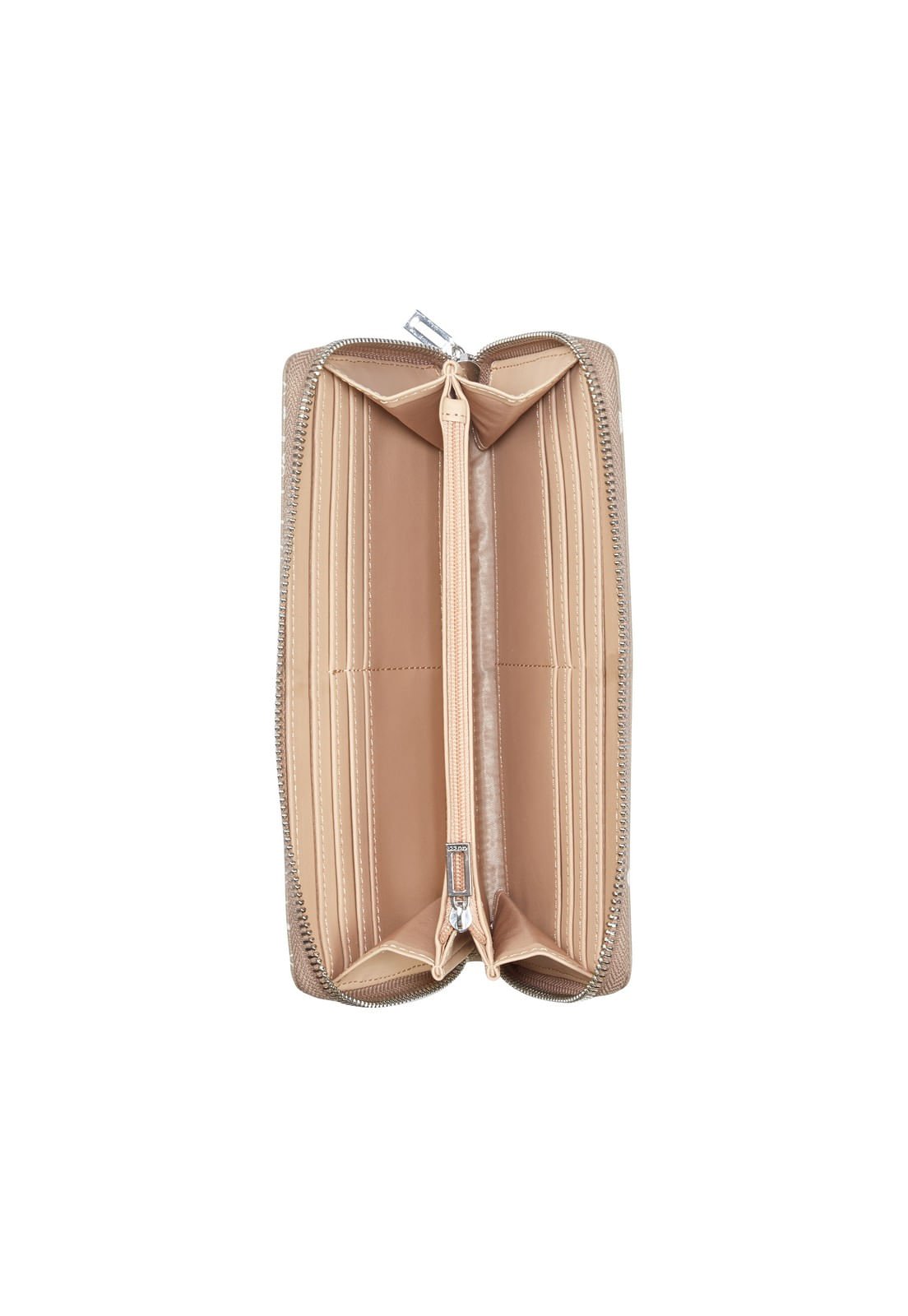 Carteira Remy Large Zip Around Caramelo Bege 4