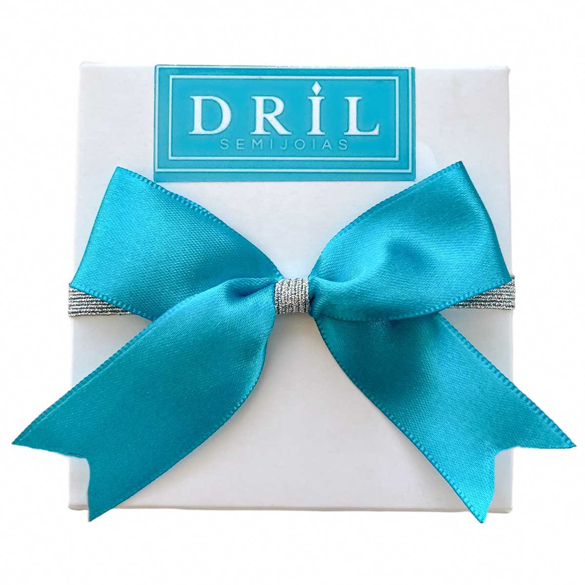 Conjunto Brinco e Colar Gota Azul Turquesa Banhado a Prata Prata 4