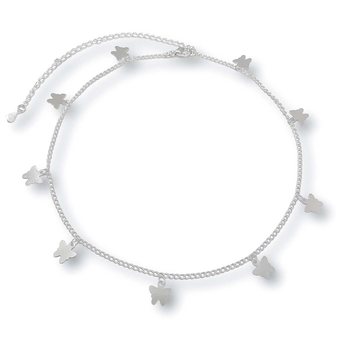 Choker Borboleta Lisa Banhado a Prata Semijoia Prata 1