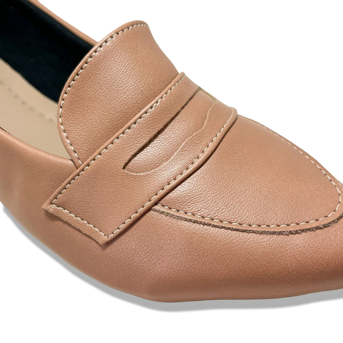 Sapatilha Mocassim Feminino Casual Bico Fino Nude  Bege 4
