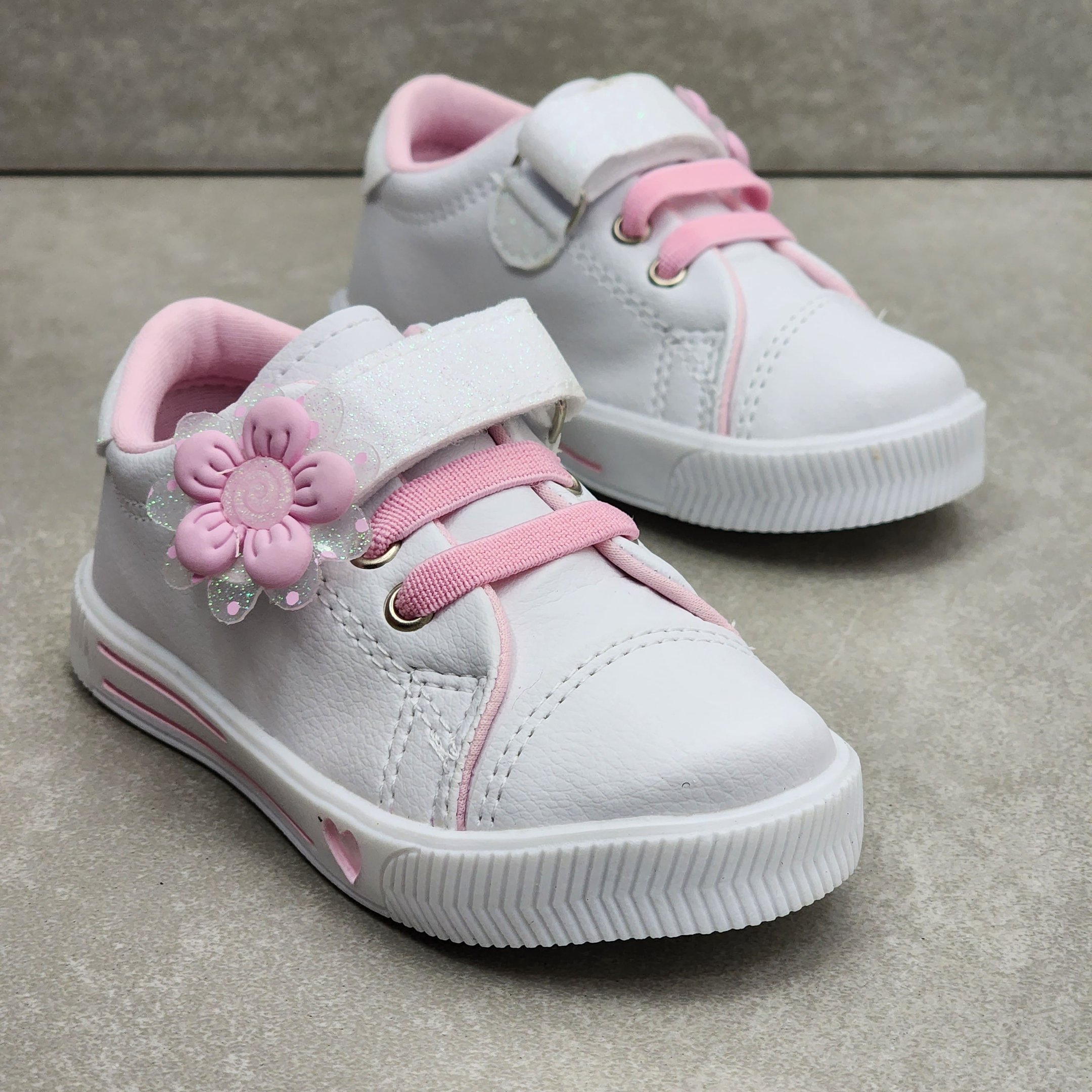 Tênis Casual Infantil Linda Ju Flor - Branco Branco 3