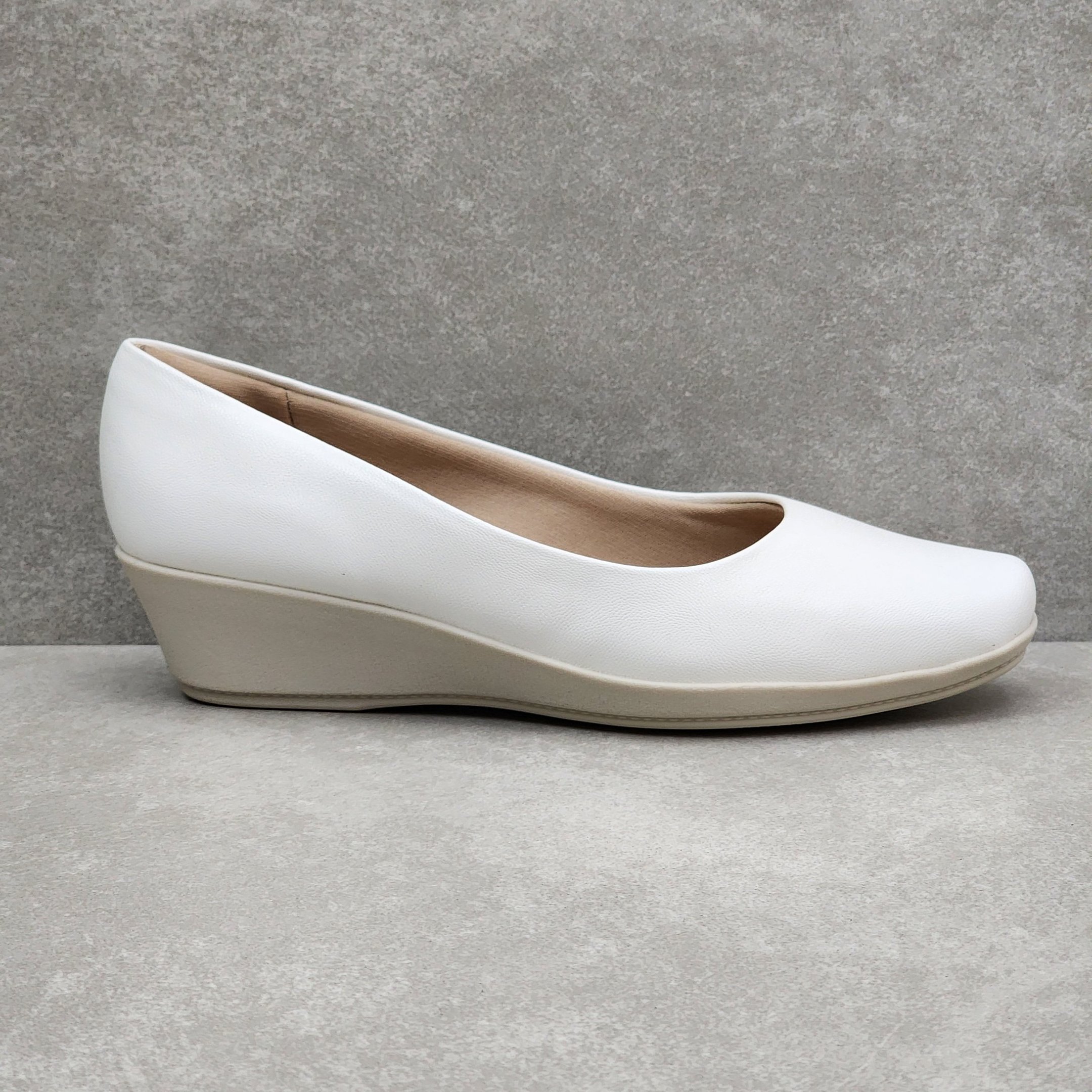 Sapato Piccadilly Salto Anabela - Branco Branco 1