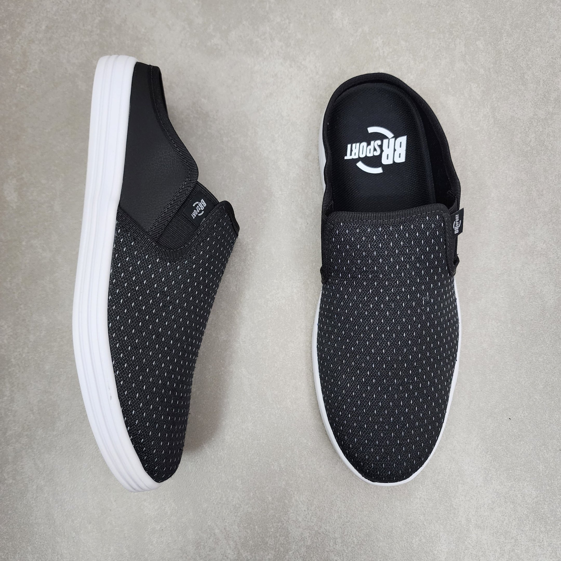 Tênis Mule BR Sport Em Tecido - Preto Preto 2