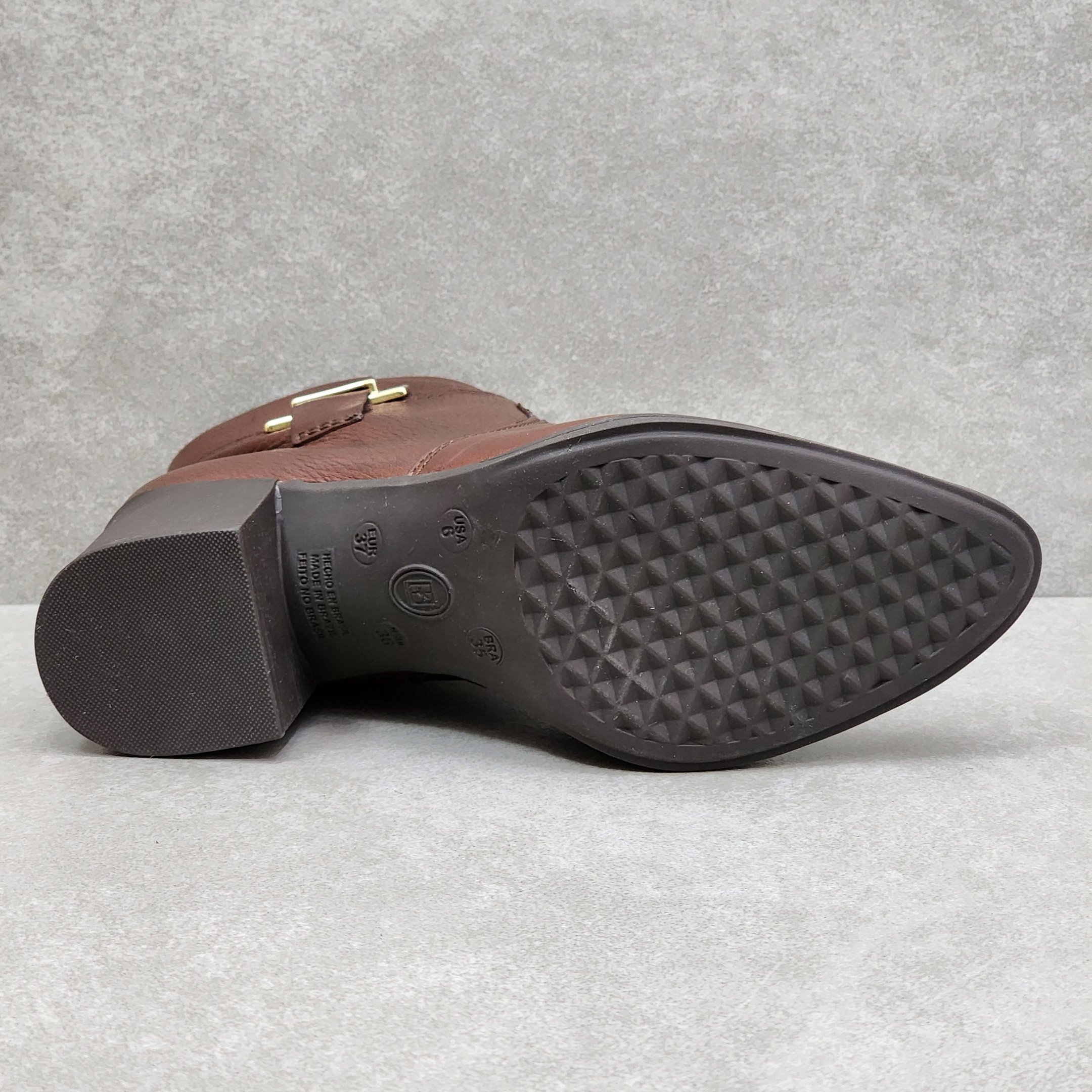 Bota Feminina Bottero Cano Curto Em Couro - Marrom Marrom 4