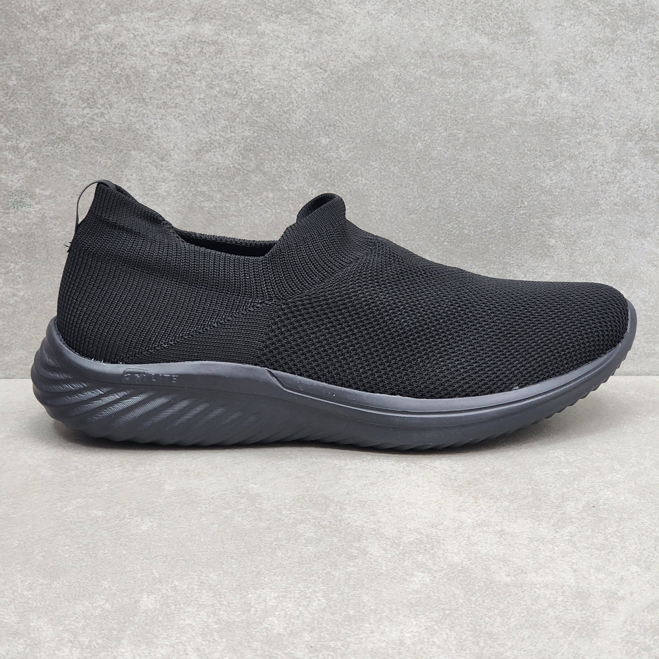 Tênis Masculino Actvitta Slip On Em Knit - Preto Preto 1