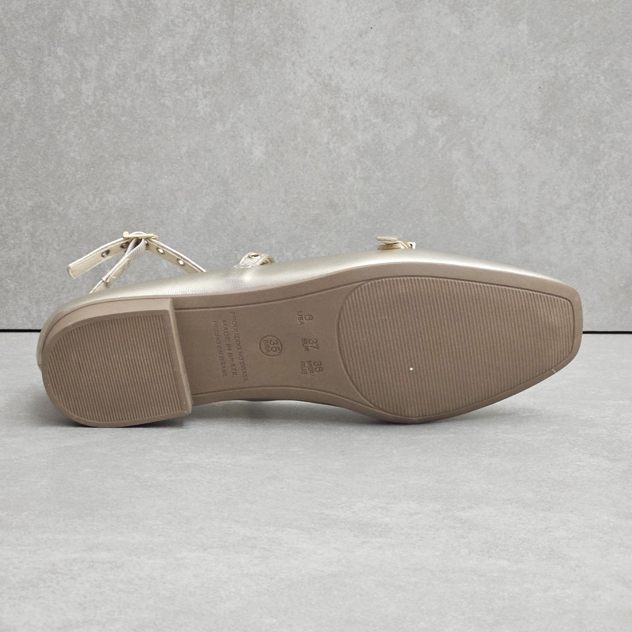 Sapatilha Di Valentini Tornozeleira Com Fivela - Ouro Light Dourado 4