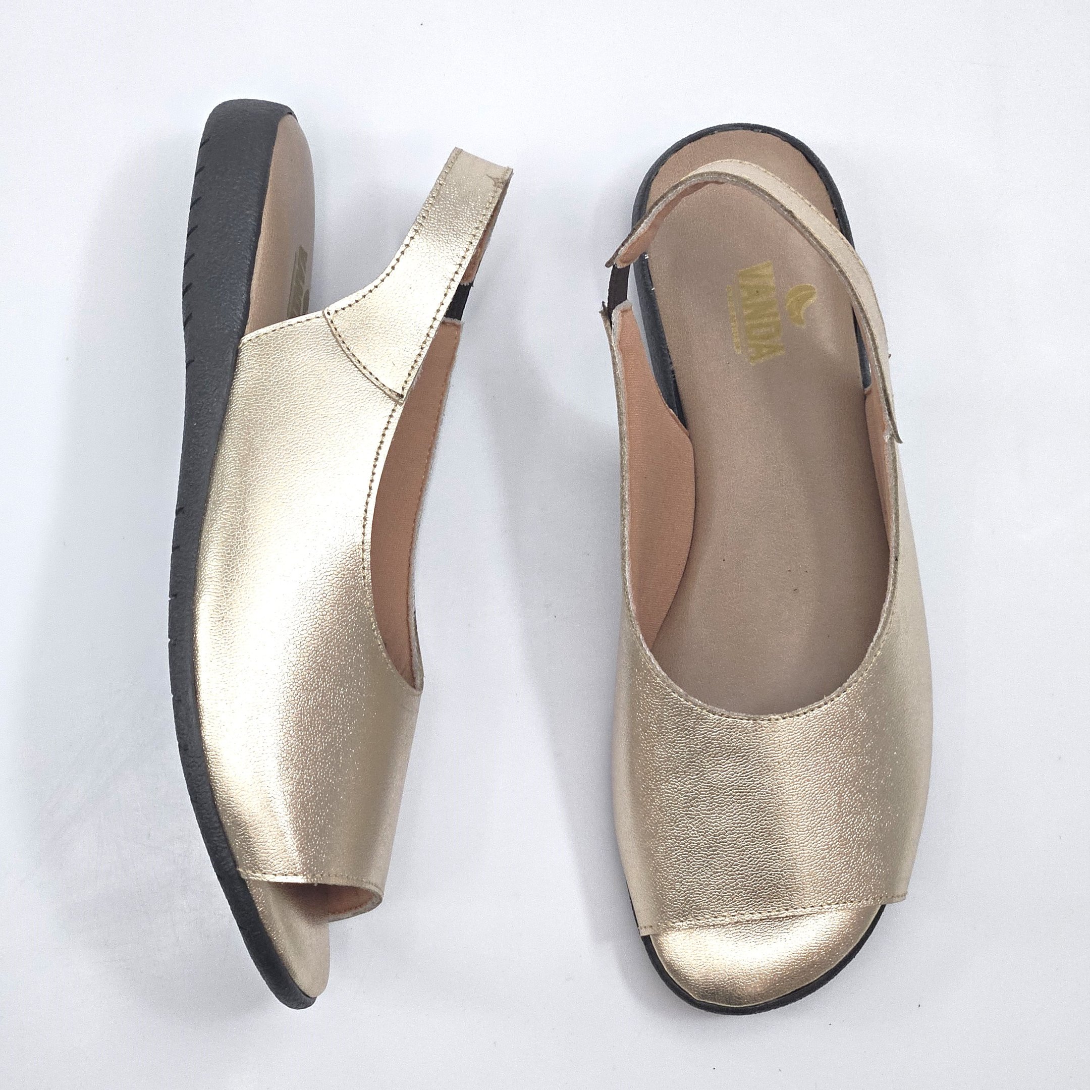 Sandália Feminina Soraya Slingback - Ouro Light Dourado 2