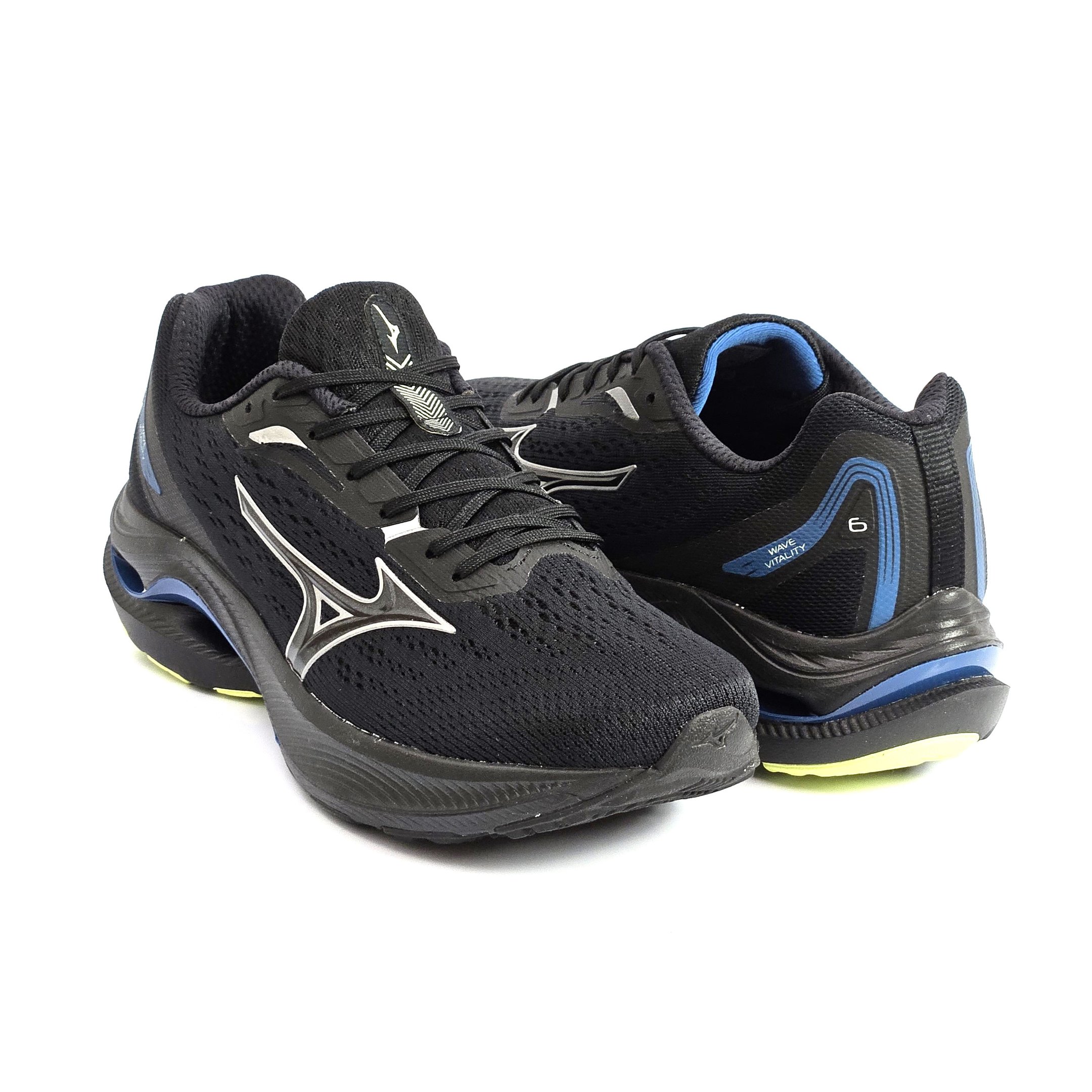 Tênis Masculino Mizuno Wave Vitality 6 - Preto Preto 3